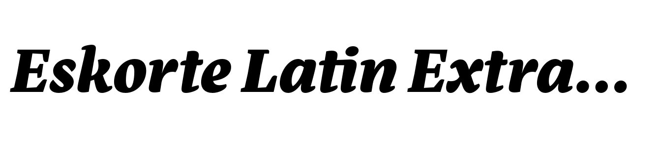 Eskorte Latin Extrabold Italic